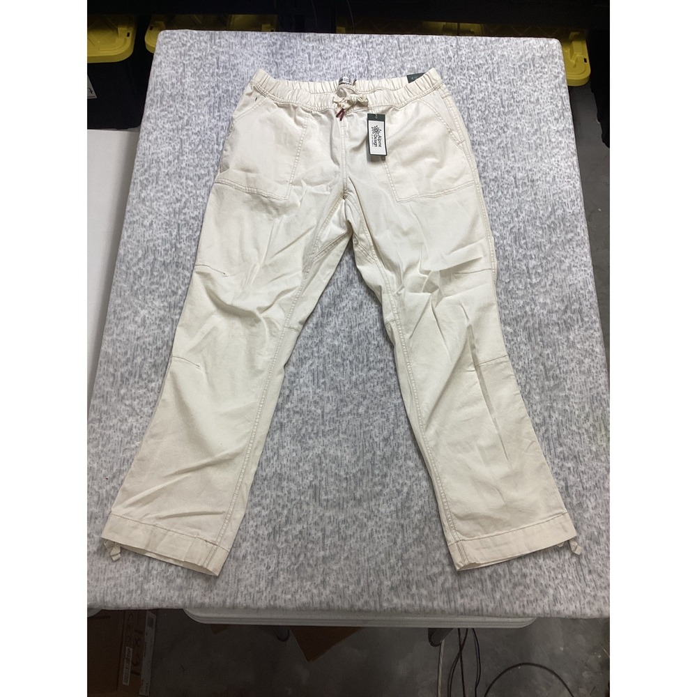 Alpine Design Womens Hike Pant Off White Organic Cotton Straight Leg ADW24900 L